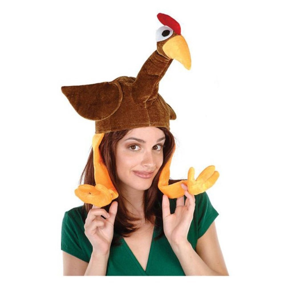 Thanksgiving Turkey Gobbler Plush‎ Party Hat Cap One Size IQ Accessories